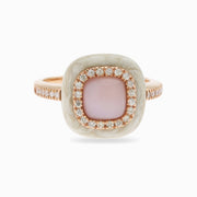 Cushion Cabochon Ring in 18K Rose Gold, view 1